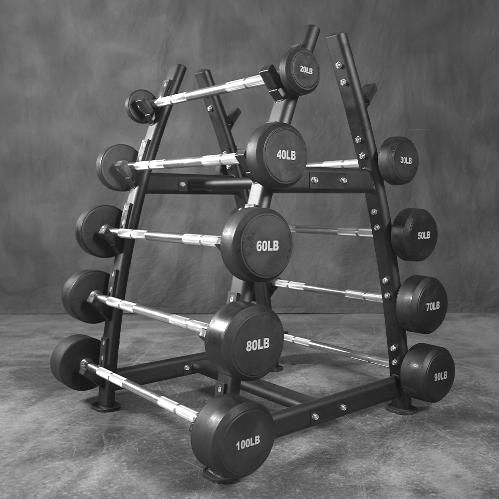 Barbell Rectangular Rubber Fixed Barbell 20-100 Straight Bar – Verta Fitness